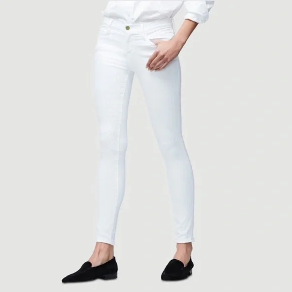 FRAME Le Skinny White Blanc Jeans zz - Picture 2 of 16